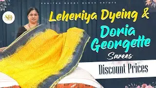 Leheriya & Doria Georgette Sarees in Discount | Lightweight Festive Collection | Jejis Vlogs