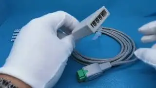 XDX 10013E Compatible GE Medical ECG Trunk Cable &mdash; 5 Leads, To Use with Siemens Leads, AHA Color
