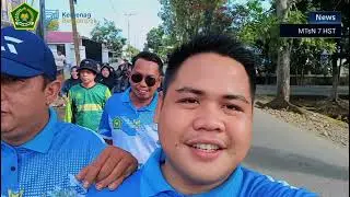 MTsN 7 Hulu Sungai Tengah Ikut Meriahkan Jalan Sehat Kerukunan HAB ke-80 Kemenag RI