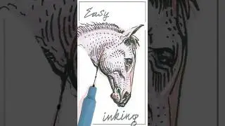 A horse head with pen and ink #ink #fineart #drawing #horse