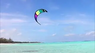 Kite Boarding at Cocoplum Beach in the Exumas, Bahamas