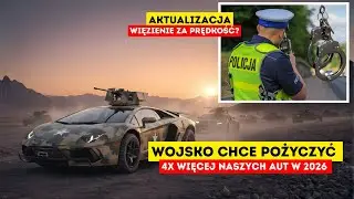 Więzienie za prędkość? | Wojsko chce w 2026 pożyczyć 4x więcej aut prywatnych