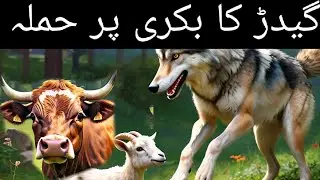 🐐🐕‍🦺گیدڑ کا بکری پر حملہ||Jackle Attached Little Goat |kids learning|Kidsstories|🐐#kidsstories#kids