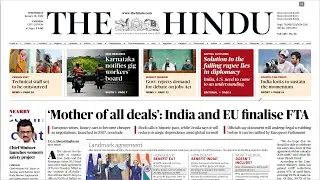 HINDU NEWSPAPER | 28.01.2026 | English Newspaper in Tamil | Suresh IAS Academy