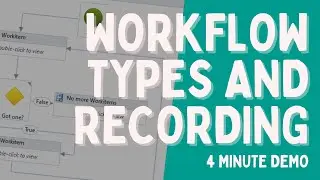 Workflow types and doing your first recording
