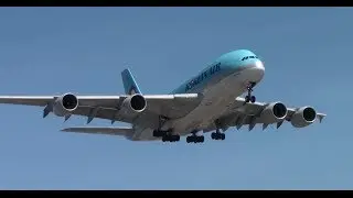 Korean Air Airbus A380-800 [HL7622] landing at LAX