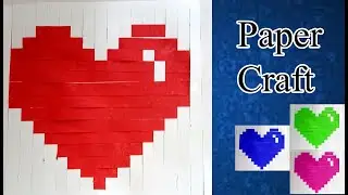 Paper Weaving Crafts II Paper craft ideas II DIY II Origami Crafts II Heart Crafts II Handmade gifts
