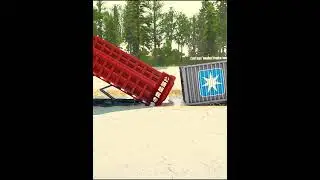 Truck vs Extreme Broken Road and Speed Bumps Part 15 #mudrunner #shorts