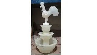 Marble rooster statue with special and unique design | Watch handmade art