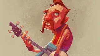 Banjo Rockstar - made with Procreate
