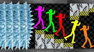 Survival Stickman Race - Run From Sharp Ice Walls
