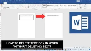 How to Delete Text Box in Word Without Deleting Text?  #word