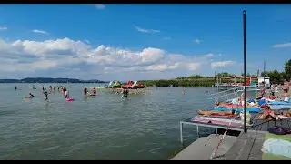 Balatonf&ouml;ldv&aacute;r - keleti strand - Balaton 2022 - Hungary [4k Ultra HD 60fps ]