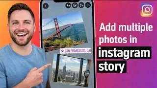 How to add multiple photos in instagram story