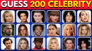 Guess The Celebrity in 3 Seconds - 200 Most Famous People 2026 | Celebrity Quiz