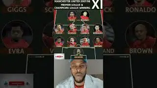 Manchester United famous lineup in 2007/08 Champions League Premier League winners #football