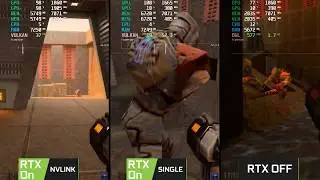 Quake 2 RTX 4K Max TITAN RTX NVLINK  VS Single Comparison