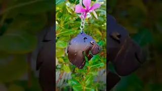 Coconut shell change into Handmade keychains 🥥🥥#coconut #keychain #craft #thenga #coconutshellcraft