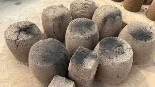 New Satisfying || Brown Stone Huge Shapes Dry Floor Crumbling #relaxingsounds 