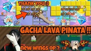 [Facecam Video] GACHA LAVA PINATA GONE WRONG 🗿 Ubisoft 🗿🤌 + Review Volcanic Wings !! || GROWTOPIA