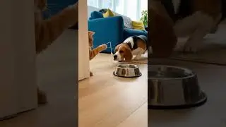 cat pranks dog #cat #cute #goldenretreiver #funny