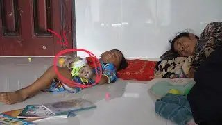 cute baby monkey doesn't sleep