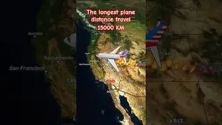 The longest plane distance travel and country - United States & ❓️❓️ 😱😱