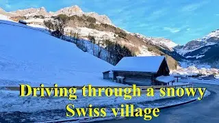 Driving in Switzerland 🇨🇭 | Snowy Village Winter Drive in 4K ❄️
