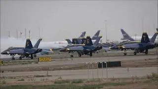 Blue Angels depart Old Oakland Airport after San Francisco Fleet Week 2022 10 10 22