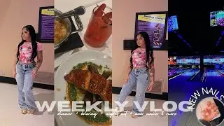 WEEKLY VLOG 🎀 l out with friends, solo date, bowling nights, sis bday dinner + we hit 500 subs!