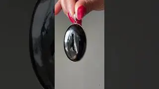 Black Agate Pendant Druzy Sterling Silver