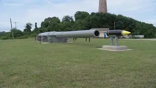 Battleship Iowa's gun barrel on display at JEB Fort Story