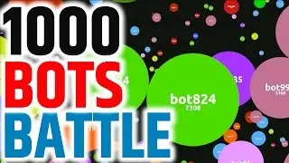 Agario Biggest Cell Ever 1000 Bots Battle - Part 1