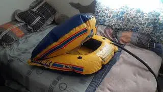Vintage Intex Seahawk 100 boat inflation