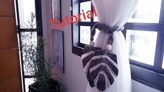 Como fazer um lindo prendedor de cortina em macramê #natalchegando