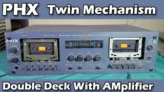 PHX Double side Deck Recorder and Player | DOUBLE CASSETTE DECK with Amplifier
