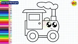 How To Draw Rail Engine