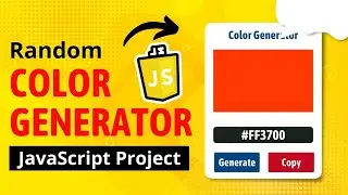 Random Color Generator in JavaScript | portfolio website html css javascript 