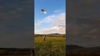 Polety🌤️🪁 7m velkej drak  #funny #adrenaline #powerkiting #fpv