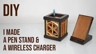I Made Wooden Desk Accessories Kumiko Style - DIY