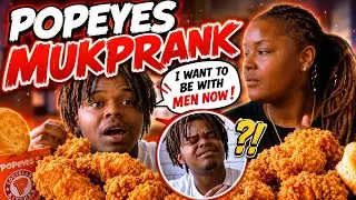 TELLING MY SON I WANT TO BE STRAIGHT MUKPRANK | POPEYES MUKBANG * HILARIOUS *