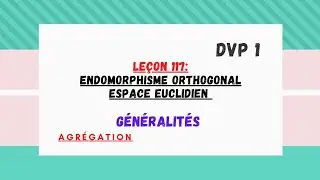 groupe orthogonal d'un espace euclidien g&eacute;n&eacute;ralit&eacute;s