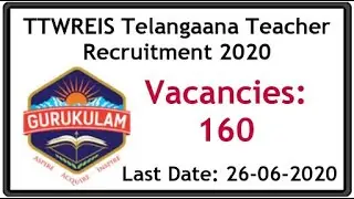 TTWREIS VACANCY NOTIFICATION DETAILS