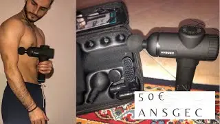 UNBOXING, The cheapest and best MASSAGE GUN on amazon! (ANSGEC) + Little Training!🔥