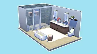 Modern white bathroom in Sims 4 #Shorts