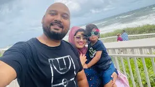 Beach view when Hurricane Milton hits florida