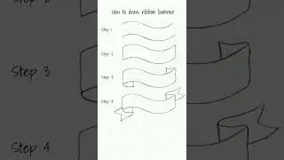 How to draw ribbon banner