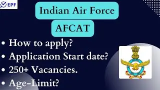 Indian Air Force || AFCAT  || NEW VACANCY 2022 || 250+VACANCIES || RECRUITMENT 2022