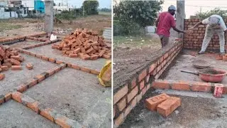 2BHK | break work house plan | డబల్ బెడఁరూమ్ కిచెన్ హాల్ | బ్రేక్ వర్క్ మర్కింగ్ 