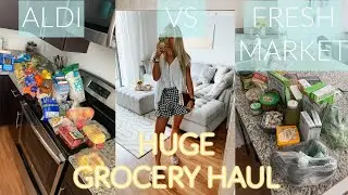 HUGE HEALTHY GROCERY HAUL | Aldi & Fresh Market